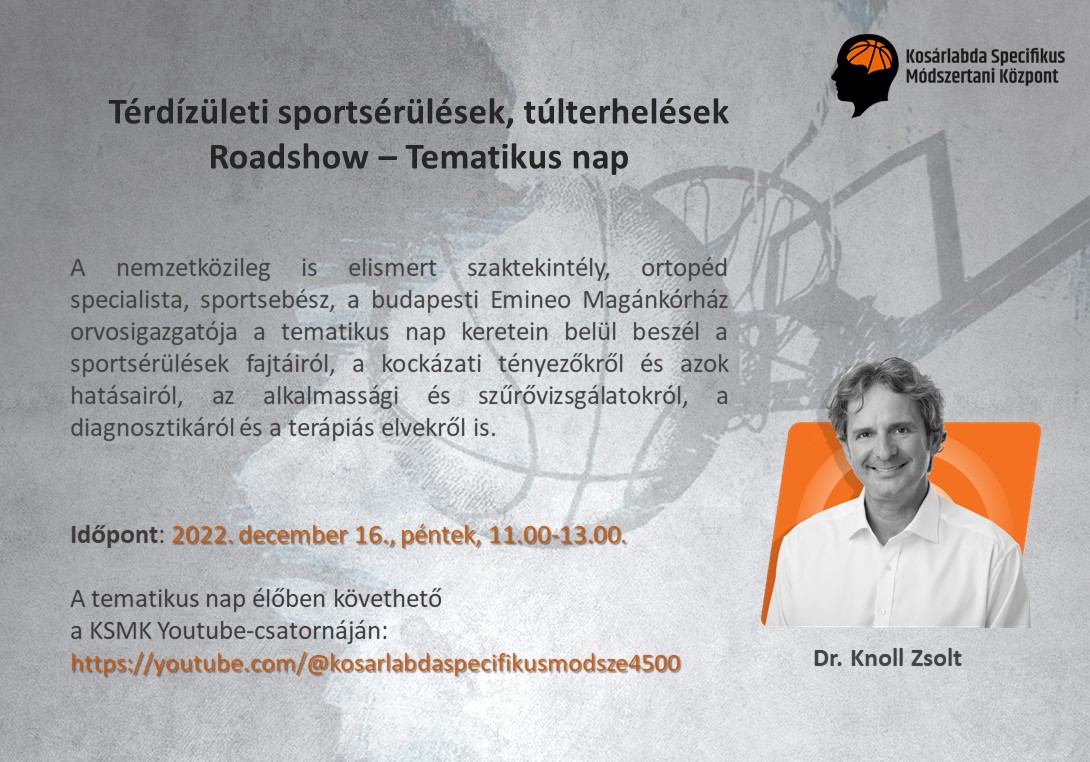 Dr. Knoll Zsolt Roadshow – Tematikus nap a KSMK szervezésében