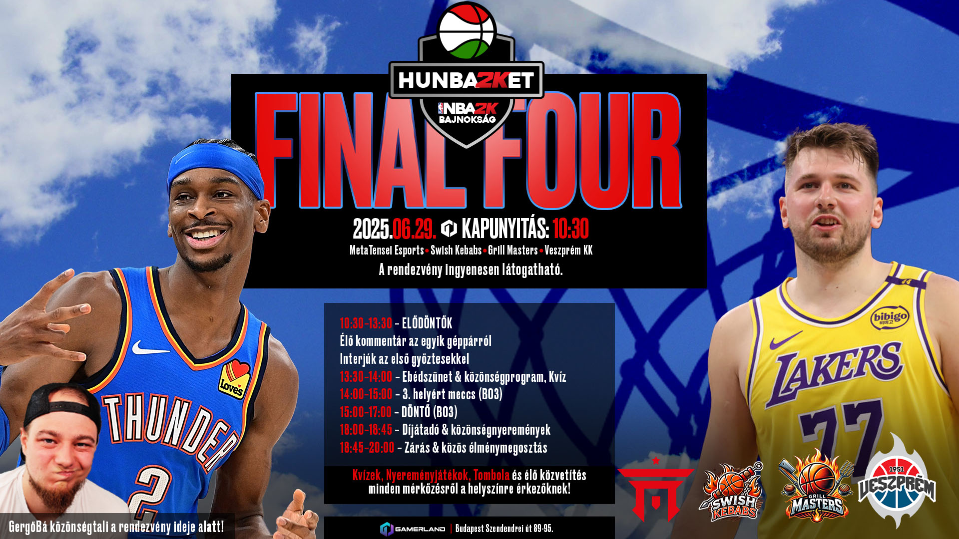 Offline döntővel zárul a Hunbasket NBA2K Bajnokság második szezonja – jön a Final Four!